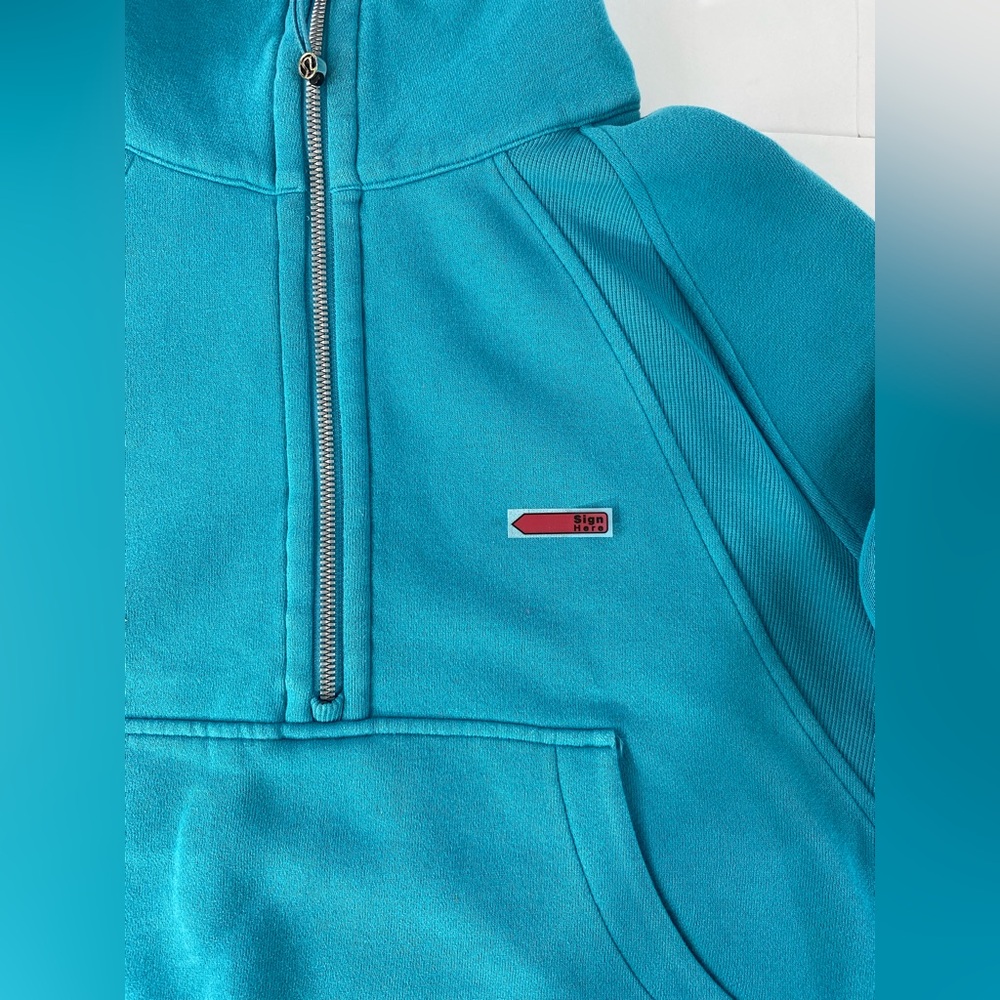 Lululemon Scuba Oversized Funnel Neck Half-Zip M/L Oceanic - Picture 7 of 11